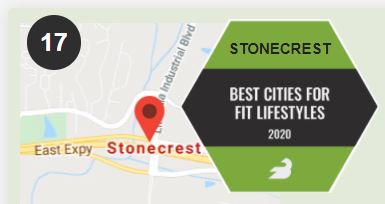 Barbend logo for Stonecrest as the  Best Cities for Fit Lifestyles